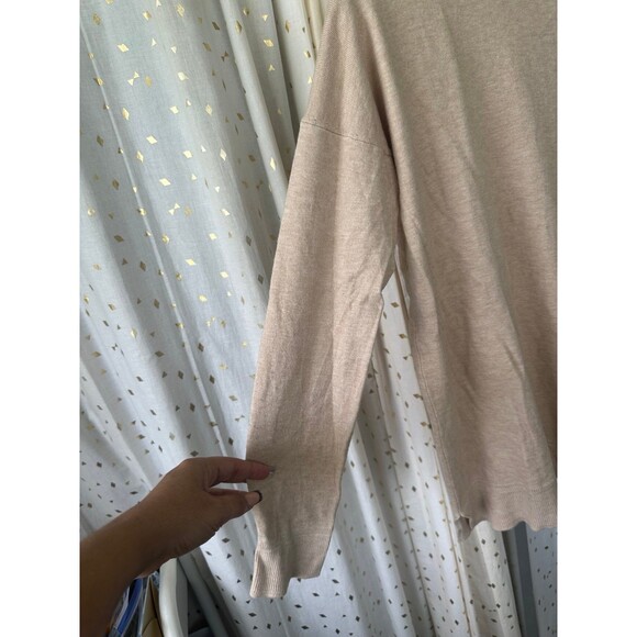 Carly Jean Women's Cashmere Blend Knit Longline Pullover Crew Neck Sweater L - Picture 3 of 6